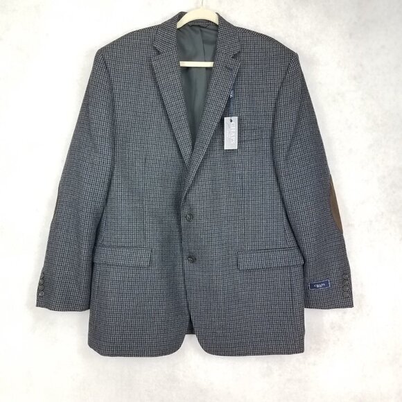 NEW Chaps Men´s 46L Houndstooth Wool Blazer Suit...